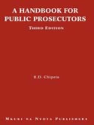 cover image of A Handbook for Public Prosecutors